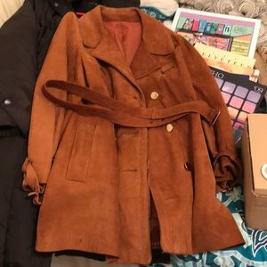 AMAZING SUEDE TRENCH COAT